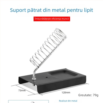 Raft din metal pentru fier de lipit, suport pătrat în formă de Y, finisaj emailat, compatibil cu suporturi pentru fier de lipit, marcă Neutral