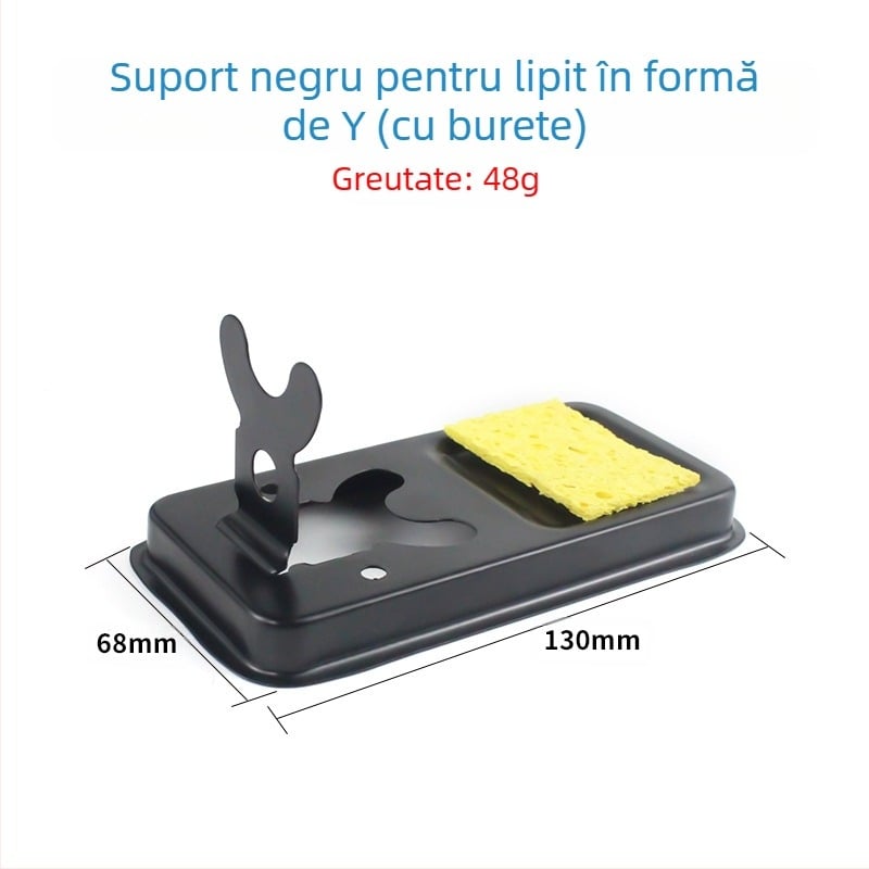 Raft din metal pentru fier de lipit, suport pătrat în formă de Y, finisaj emailat, compatibil cu suporturi pentru fier de lipit, marcă Neutral