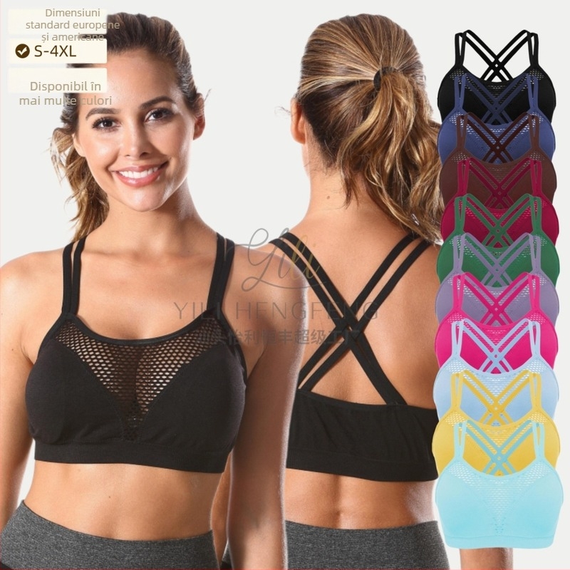 Sutien cu decupaj, bretele duble, push-up, fără sârmă, cupă 3/4