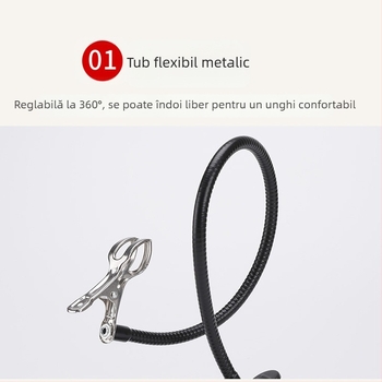 Dispozitiv de moxibuzion cald cu suport de birou și clips, design familial, oțel inoxidabil, 300 g, brand Ancient style han ai