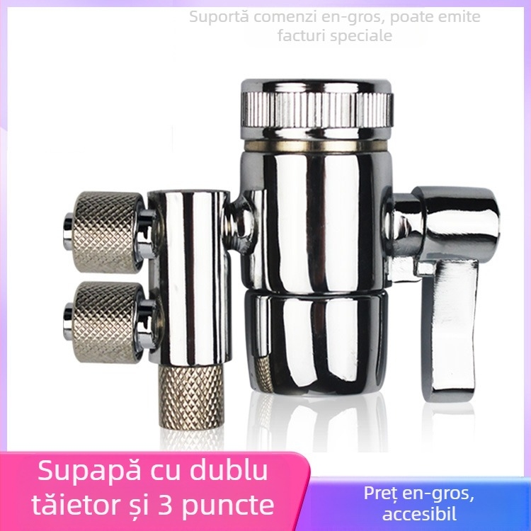 Source Robinet divertor pentru purificator de apă, cupru pur, 500 L/h, Model 3