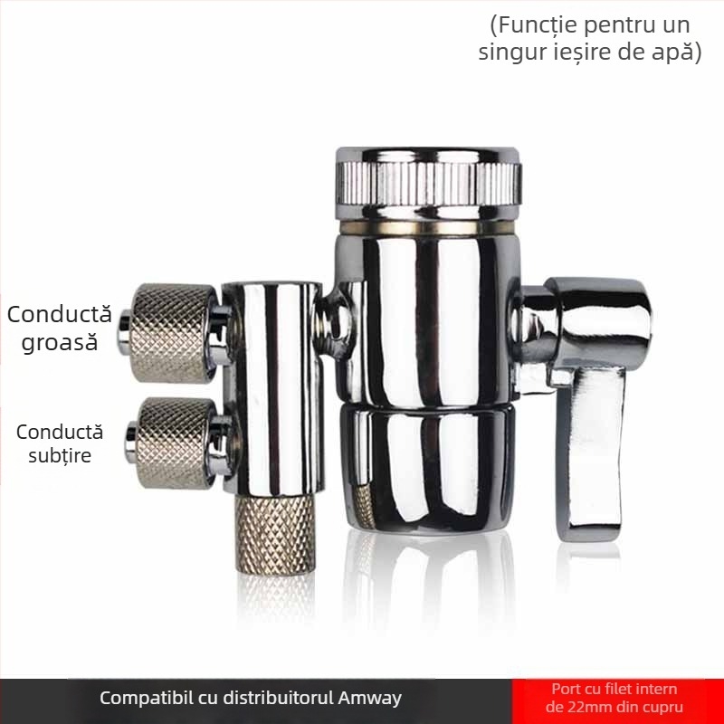 Source Robinet divertor pentru purificator de apă, cupru pur, 500 L/h, Model 3