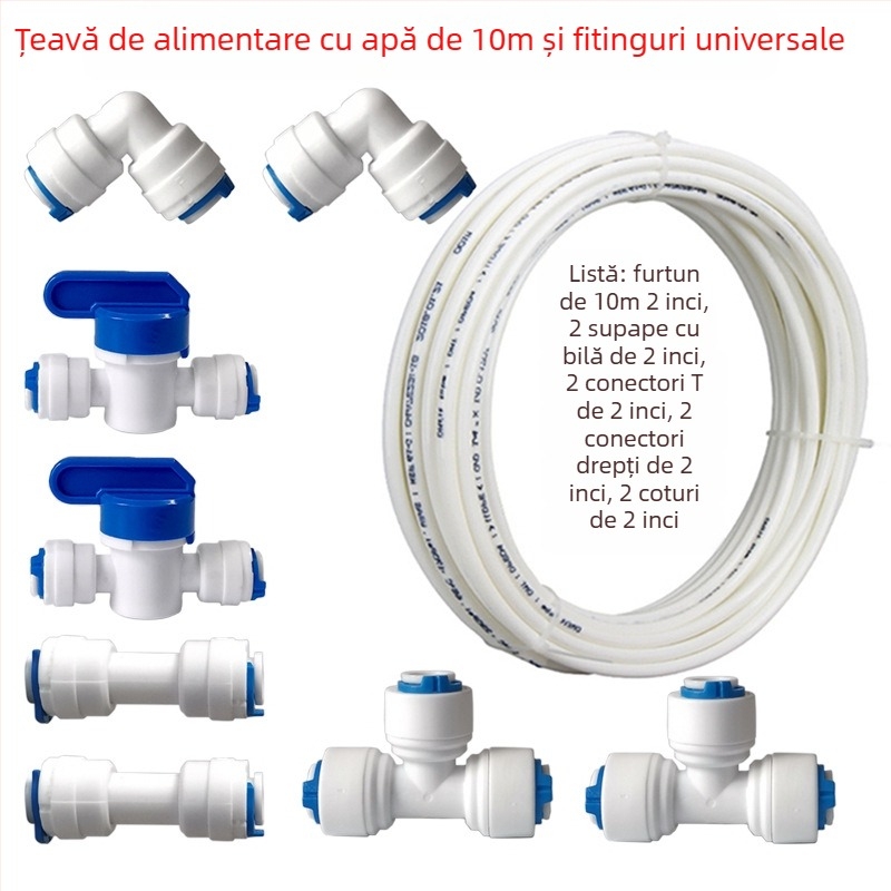 Kit de conectori pentru purificarea apei în țevi, Model 46, material POM alimentar, 1 set