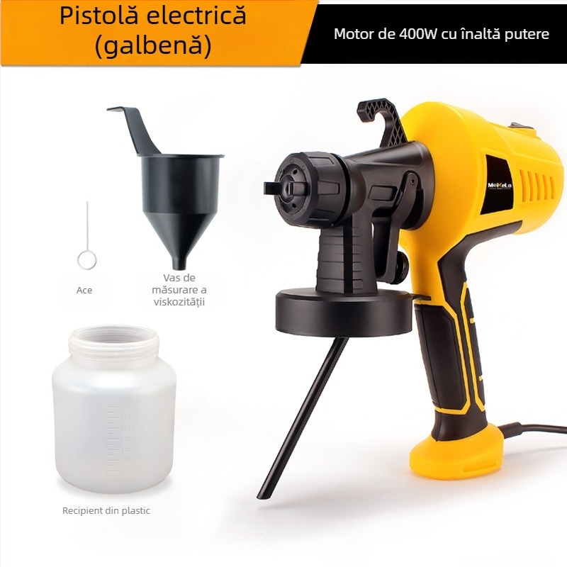 Mekla Pistol electric de vopsire pentru uz casnic, pulverizare uniformă, atomizare fină