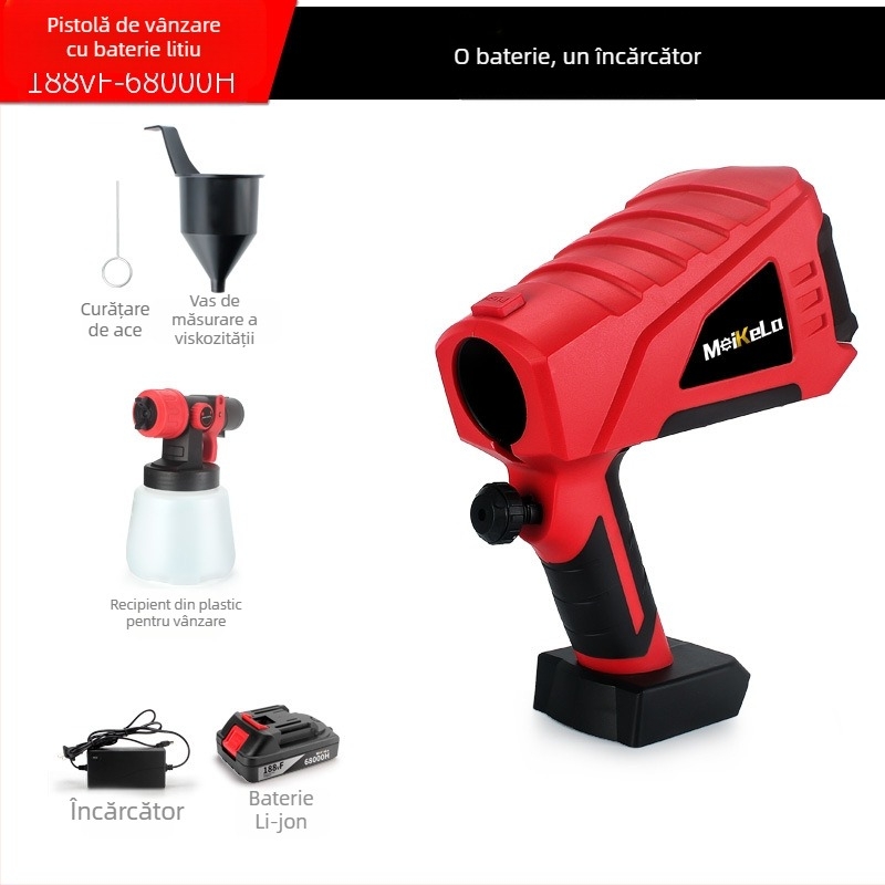 Mekla Pistol electric de vopsire pentru uz casnic, pulverizare uniformă, atomizare fină