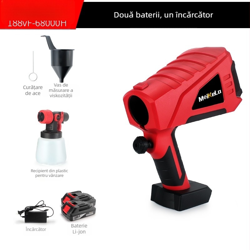 Mekla Pistol electric de vopsire pentru uz casnic, pulverizare uniformă, atomizare fină