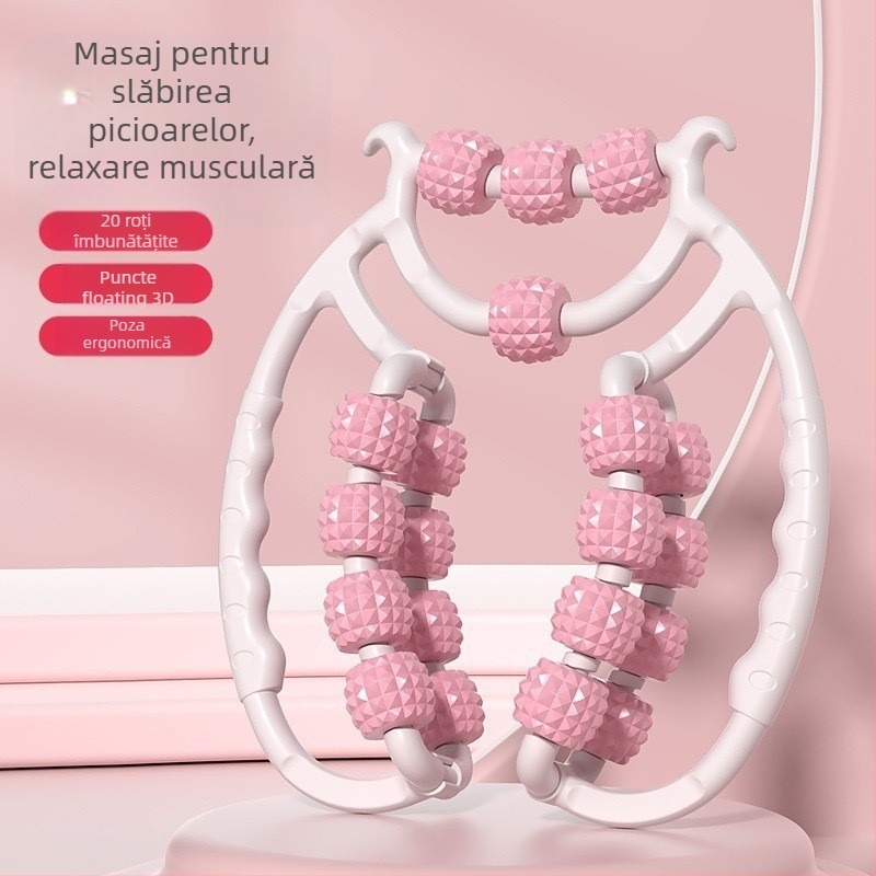 Masajer pentru picioare cu două rânduri de role circulare; Material: PP și copolipropilenă; Brand: Sai Yue Kang