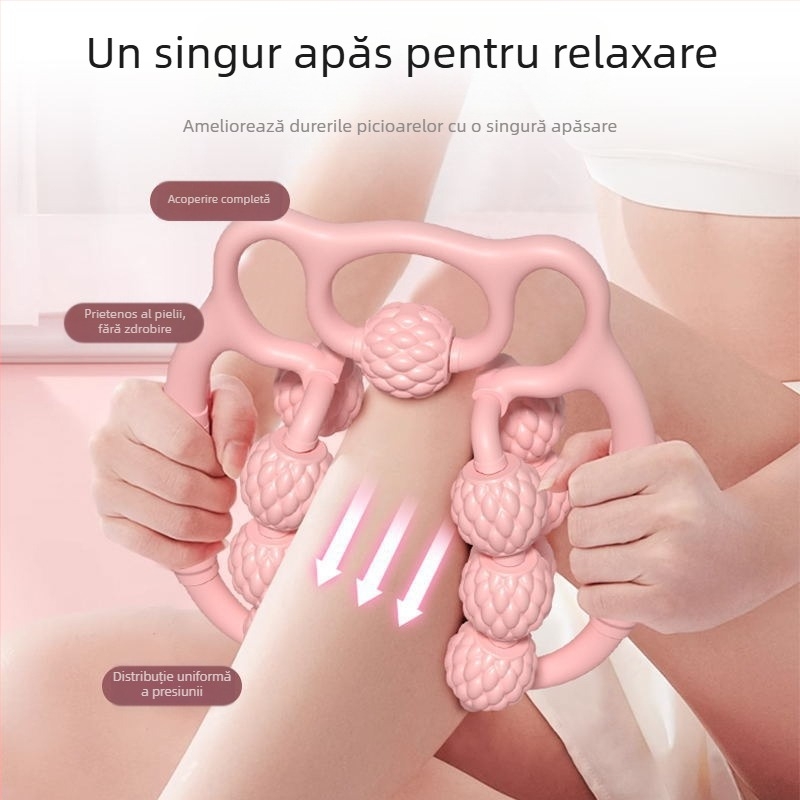 Masajer pentru picioare cu două rânduri de role circulare; Material: PP și copolipropilenă; Brand: Sai Yue Kang