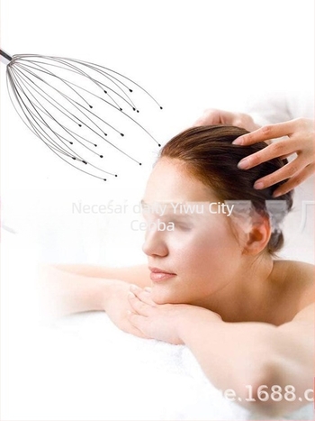 Brother Zhe Masaj pentru scalp din metal inspirat de caracatiță, 0,03 kg, Ambalaj 300 buc.