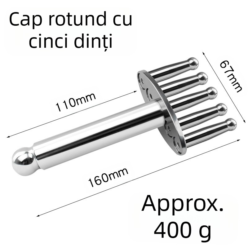 anisa Furculă magnetică de masaj pentru meridiane — terapie acupoint cu două și trei arcuri, capete rotunde de masaj pentru gât, spate, talie și picioare