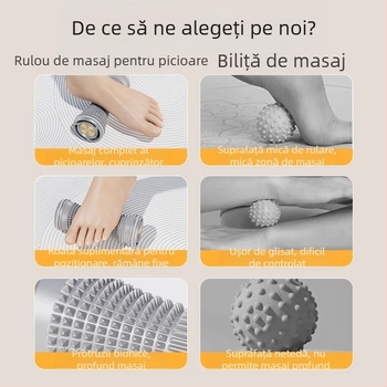 Accesorii de yoga: rolă de masaj pentru talpă și minge de fascie pentru antrenarea arcului plat al piciorului | Kangyi