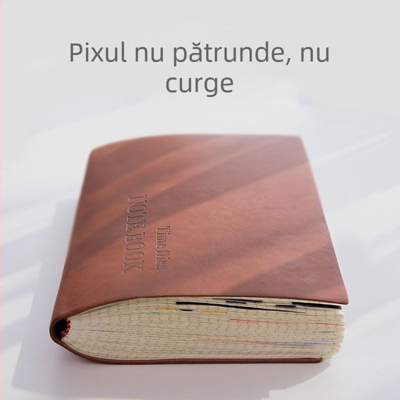 Caiet cu copertă PU, versiune coreeană, legare cu ață, hârtie din pulpă de lemn, 40 g, 1–50 pagini
