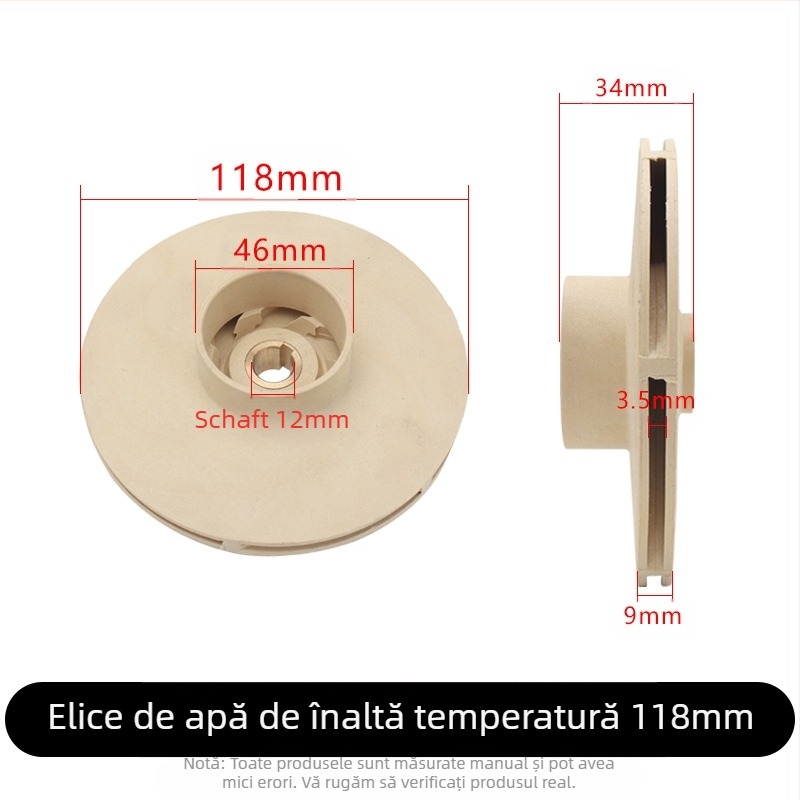 Pompa Jet auto-primară – elice din plastic, țeavă ghidaj, coloană, rezistență la temperaturi ridicate