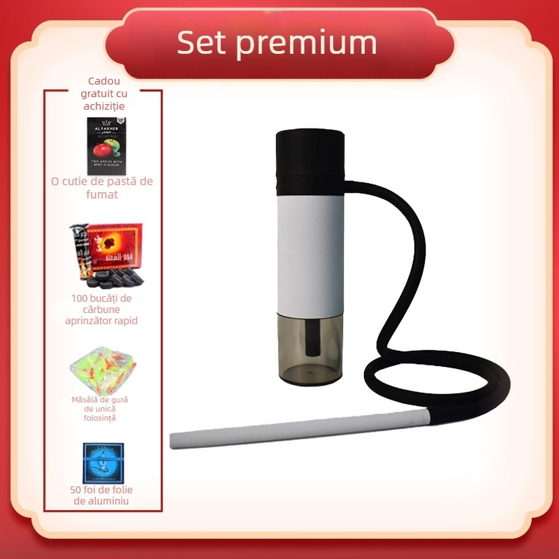 Pipă de apă Shisha Portabilă Demontabilă — Set Complet Lavabil