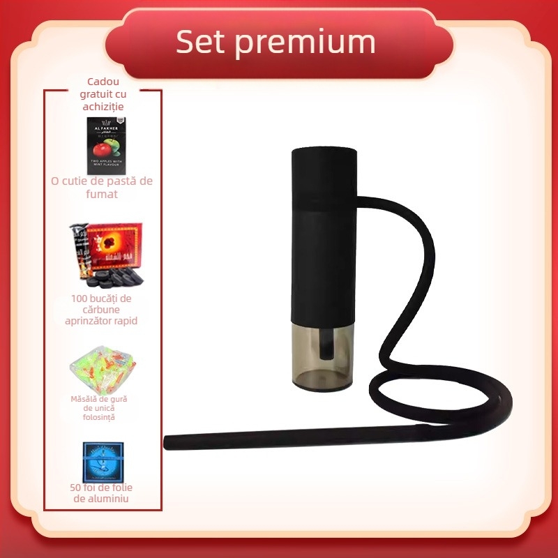 Pipă de apă Shisha Portabilă Demontabilă — Set Complet Lavabil