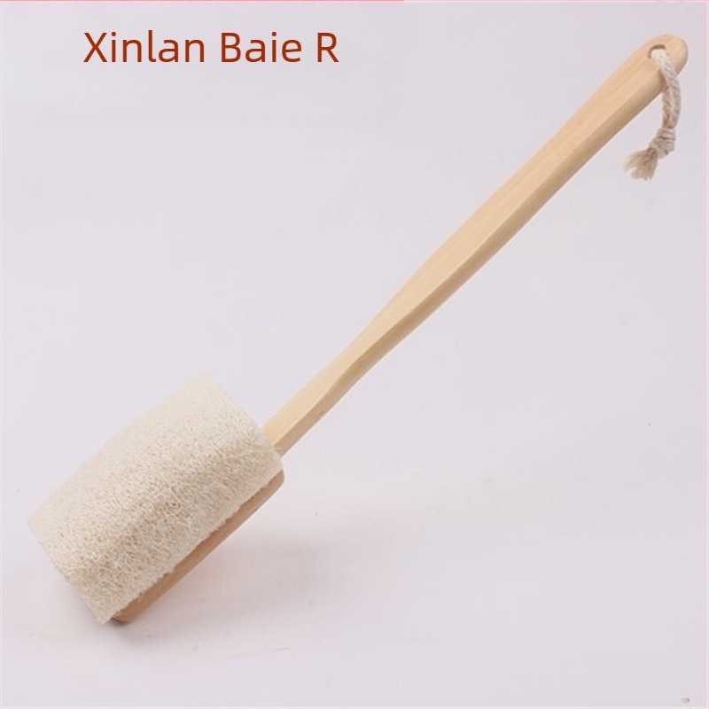 Perie de baie cu mâner lung, loofah detașabil