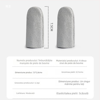 Capace pentru degete din piele de vacă, groase, izolație termică, rezistente la perforare, antiderapante