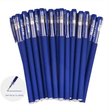Pix biro cu bilă, finisaj mat neutru pentru elevi — cerneală roșie și albastră, instrument de scris potrivit examenelor (Origine: Altul; Brand: Altul; Imprimare logo: Nu)