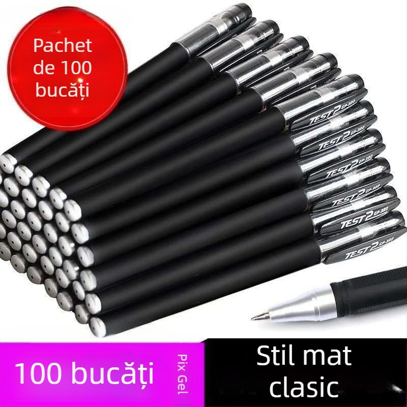 Pix biro cu bilă, finisaj mat neutru pentru elevi — cerneală roșie și albastră, instrument de scris potrivit examenelor (Origine: Altul; Brand: Altul; Imprimare logo: Nu)