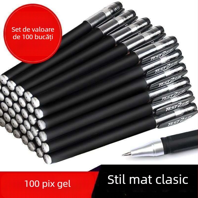 Pix biro cu bilă, finisaj mat neutru pentru elevi — cerneală roșie și albastră, instrument de scris potrivit examenelor (Origine: Altul; Brand: Altul; Imprimare logo: Nu)