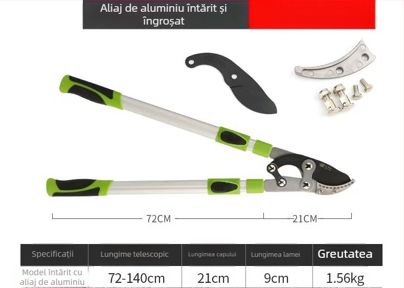 Manha Foarfe de Tăiat Crengi – Retractabilă pentru crengi groase, unealtă de grădină