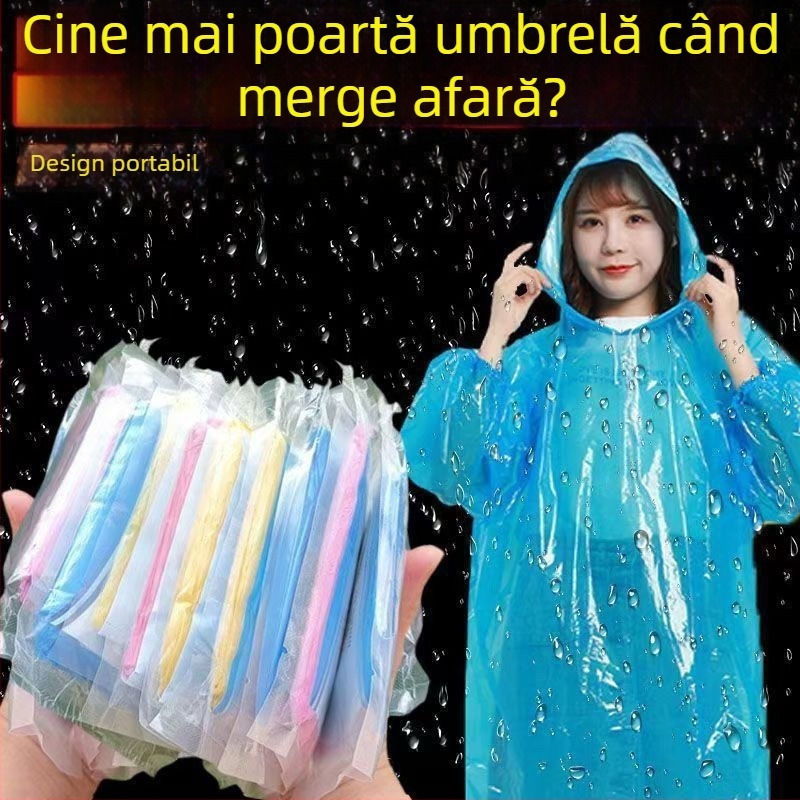 Poncho de ploaie din PVC, subțire, cu adeziv PU pentru etanșare, pentru bicicletă și exterior, imprimare logo disponibil