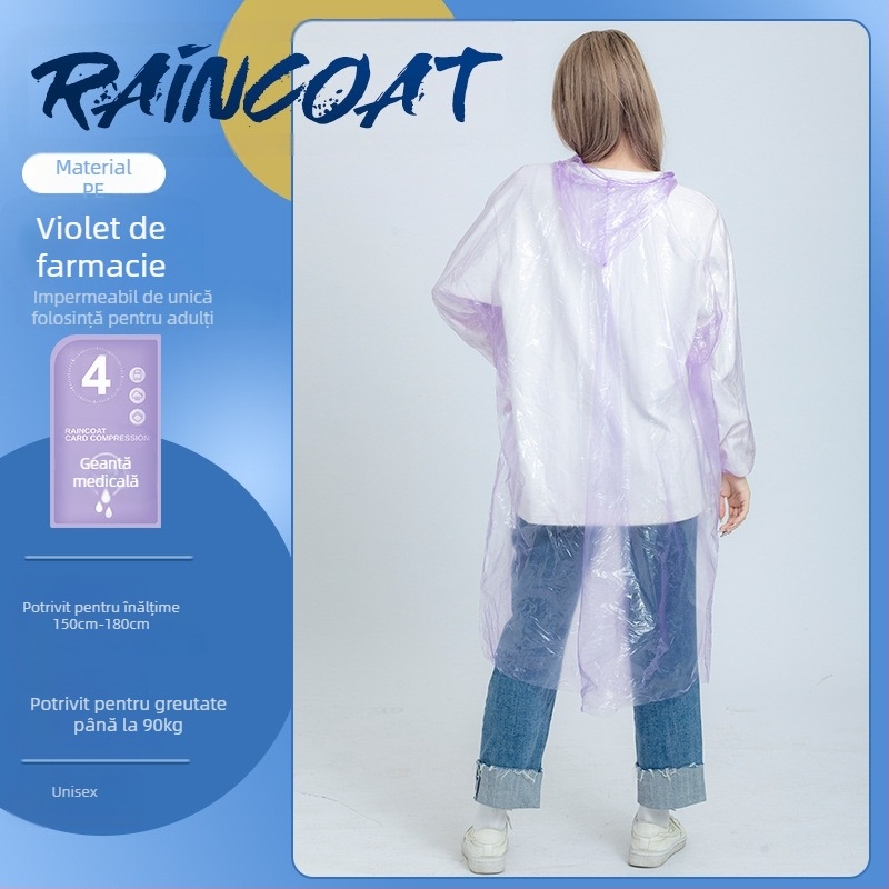 Poncho de ploaie din PVC, subțire, cu adeziv PU pentru etanșare, pentru bicicletă și exterior, imprimare logo disponibil