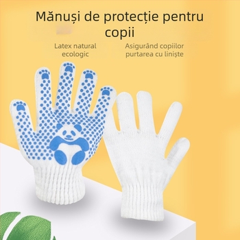 Mănuși de copii din bumbac, rezistente la tăieturi, protecție pentru grădinărit și trageri cu funia, albe, pentru copii 3-12 ani