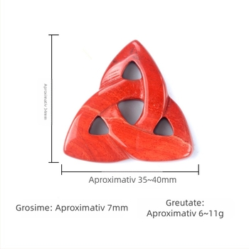 1709 Nod celt irlandez, triunghi gol, piatră brută, agată cristal, șlefuire și lustruire