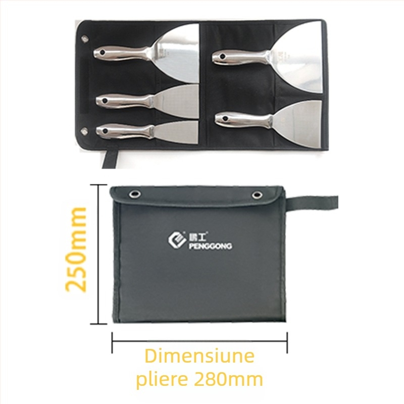 Cuțit plat pentru chit – oțel inoxidabil, calitate alimentară, pentru curățarea prafului și nămolului de pe lame; Peng Gong