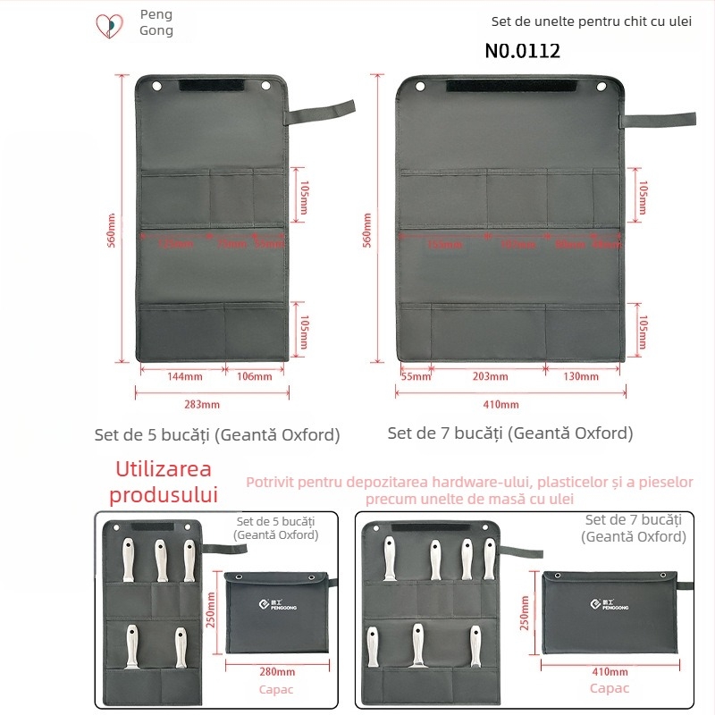Cuțit plat pentru chit – oțel inoxidabil, calitate alimentară, pentru curățarea prafului și nămolului de pe lame; Peng Gong