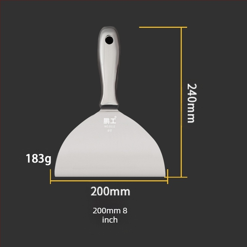 Cuțit plat pentru chit – oțel inoxidabil, calitate alimentară, pentru curățarea prafului și nămolului de pe lame; Peng Gong