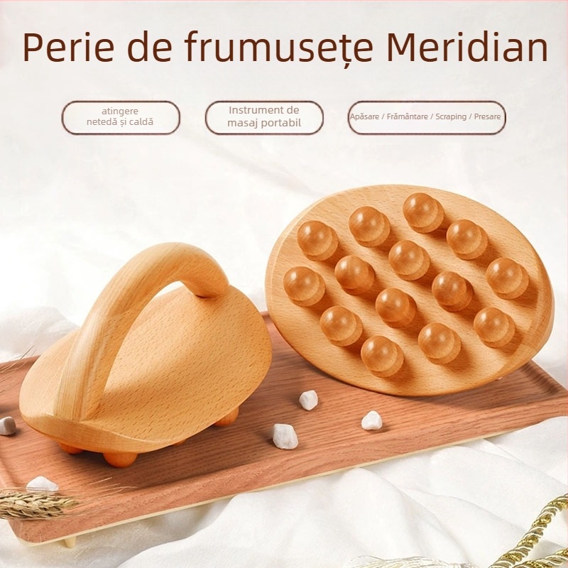Dispozitiv din plastic pentru ventuze cu perie de masaj pentru o mână și 20 ml ulei esențial