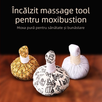 Ruyizhai Bilă de sănătate cu pelin (mugwort), Minge de masaj thailandeză parfumată, Pachet cald de moxibustion, Compres pentru ochi și față, 100 g