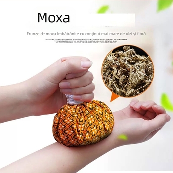 Ruyizhai Bilă de sănătate cu pelin (mugwort), Minge de masaj thailandeză parfumată, Pachet cald de moxibustion, Compres pentru ochi și față, 100 g