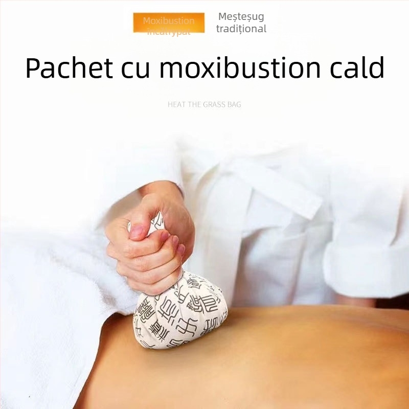 Ruyizhai Bilă de sănătate cu pelin (mugwort), Minge de masaj thailandeză parfumată, Pachet cald de moxibustion, Compres pentru ochi și față, 100 g