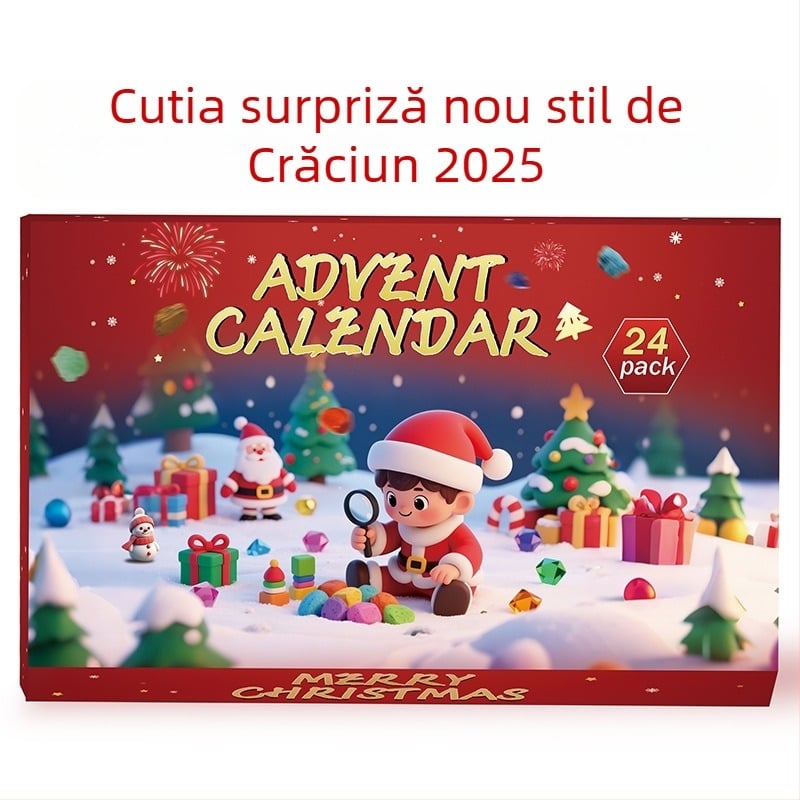 Set cu pietre brute de cristal, 24 compartimente, în cutie cadou — stil modern minimalist