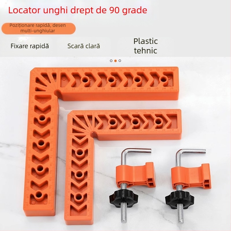 Riglă 90° pentru plăci din piatră, unealtă de poziționare în formă de L din plastic, localizator auxiliar, fixator întărit