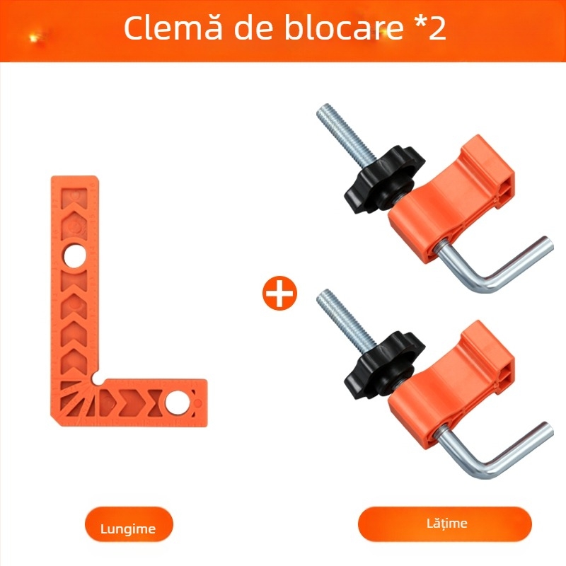 Riglă 90° pentru plăci din piatră, unealtă de poziționare în formă de L din plastic, localizator auxiliar, fixator întărit