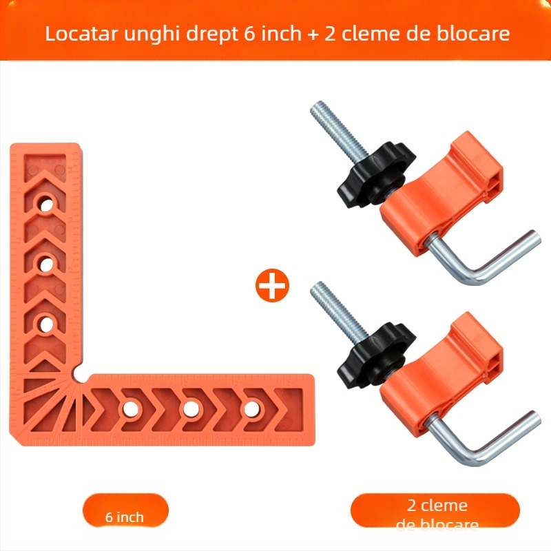 Riglă 90° pentru plăci din piatră, unealtă de poziționare în formă de L din plastic, localizator auxiliar, fixator întărit