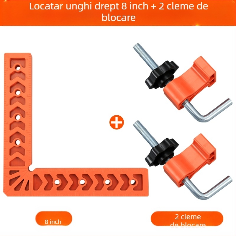 Riglă 90° pentru plăci din piatră, unealtă de poziționare în formă de L din plastic, localizator auxiliar, fixator întărit