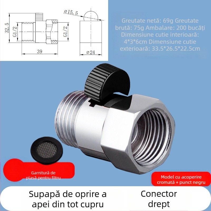 JF360 Robinet din cupru, drept și unghiular pentru pistol spray WC — filet, Ø20 mm, 1,6 MPa