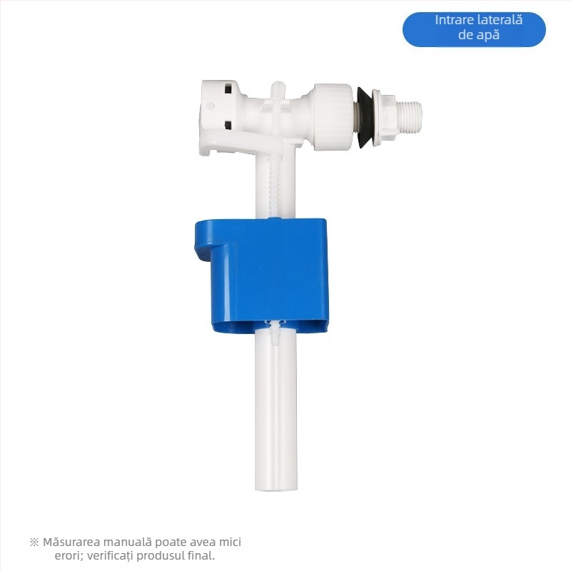 Ventil de intrare apă divizat pentru rezervorul de toaletă – material PP, mod de utilizare: tragere frontală / apăsare superioară, accesoriu sanitar