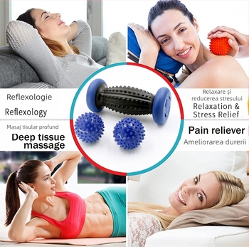 Rulă portabilă de masaj cu fascia ball pentru masajul picioarelor și mâinilor, rolă de masaj pentru yoga, Heavy Huan; categorie produs: bețiș/cioc de masaj; tip: portabil; ambalare: 100 buc; material: Alt