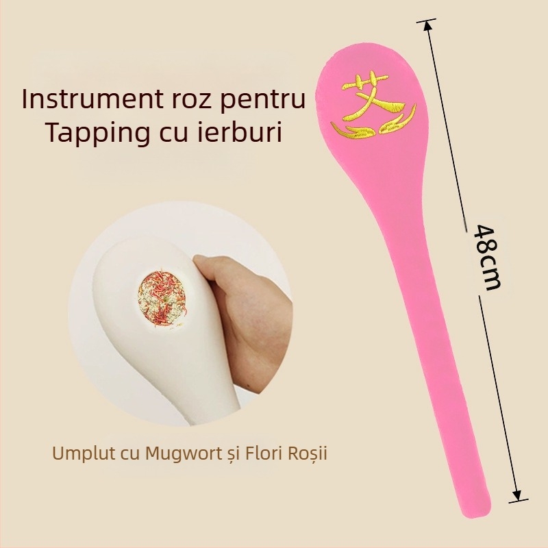 Baston de tapping pentru meridiane cu pelin, Medicină tradițională chineză, Opt meridiane, Carcasă din plastic, Model Pat Pat