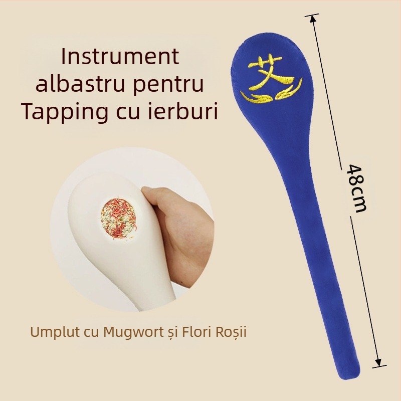 Baston de tapping pentru meridiane cu pelin, Medicină tradițională chineză, Opt meridiane, Carcasă din plastic, Model Pat Pat