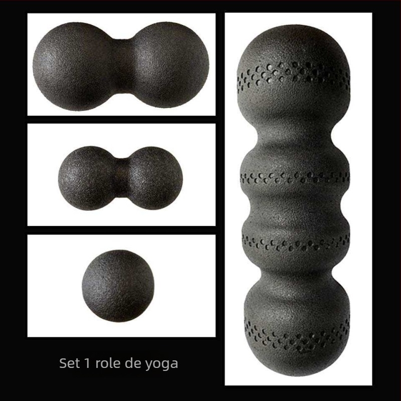 Rulou din spumă solid cu minge în formă de arahide pentru relaxarea mușchilor și fascia (Material: Altul; Marcă: Altul)