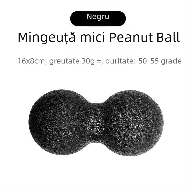 Rulou din spumă solid cu minge în formă de arahide pentru relaxarea mușchilor și fascia (Material: Altul; Marcă: Altul)