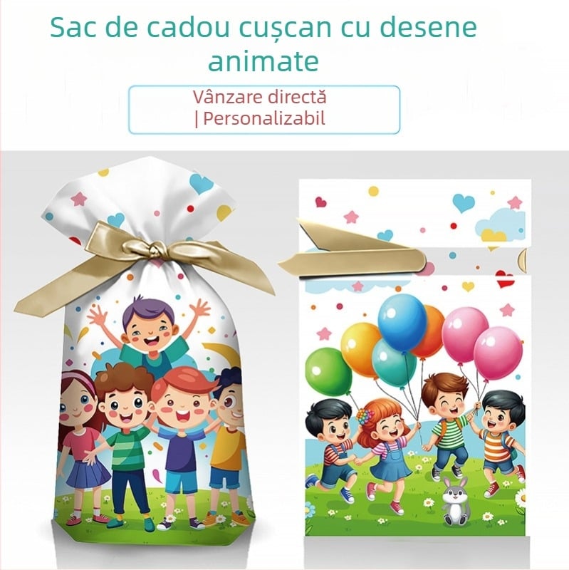 Geantă cadou pentru gustări cu imprimare gravură pe film alb lăptos, Salt Light