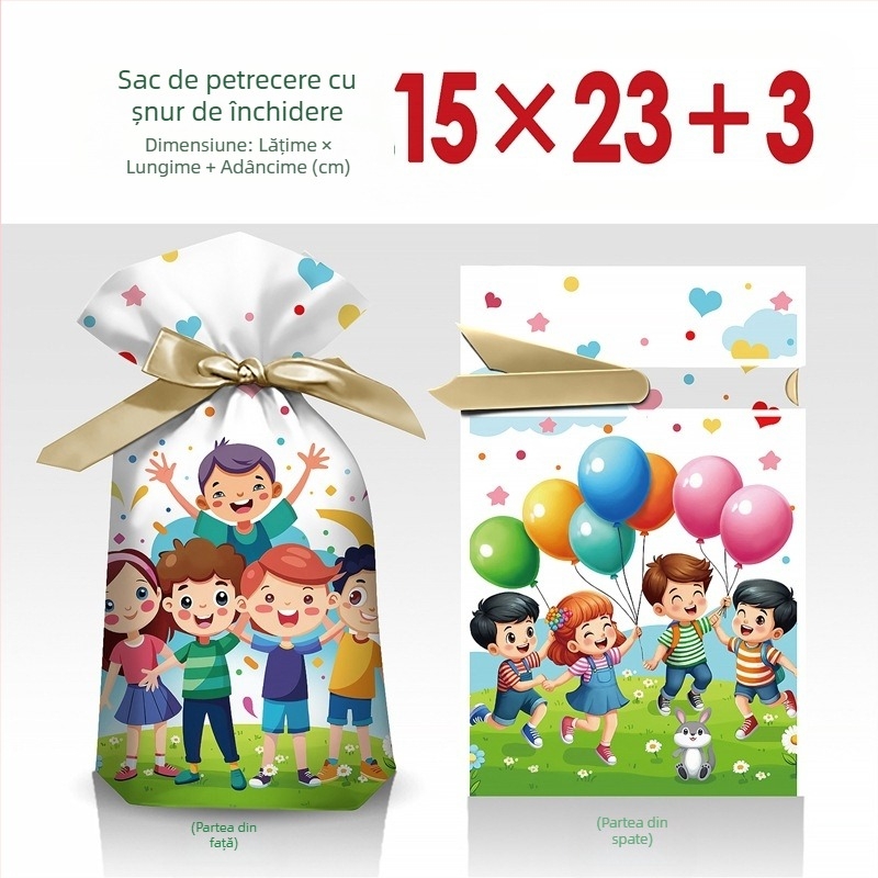 Geantă cadou pentru gustări cu imprimare gravură pe film alb lăptos, Salt Light